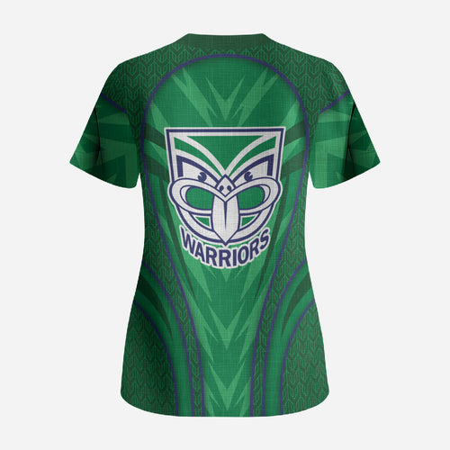 New Zealand Warriors Rugby Mascot Scrub Top Australian Rugby Culture - Tribal Inspired Warrior