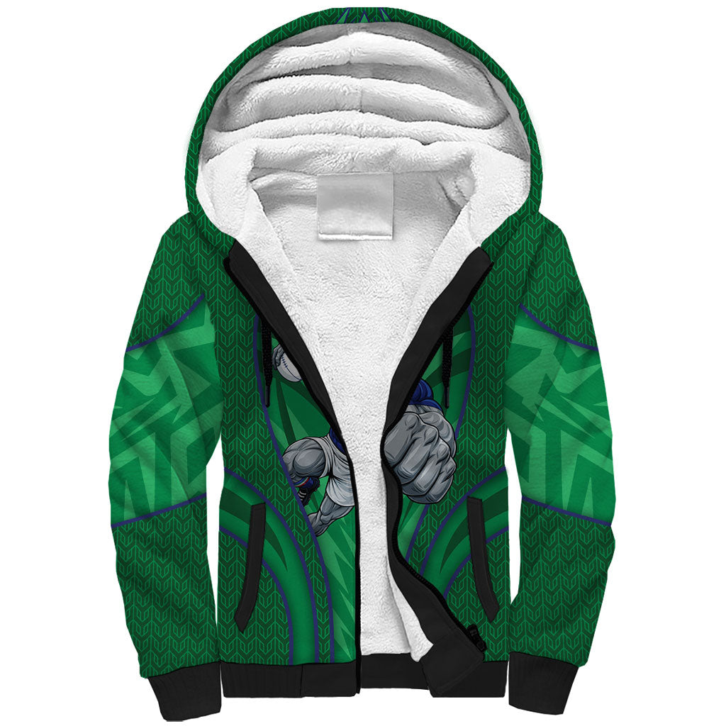 New Zealand Warriors Rugby Mascot Sherpa Hoodie Australian Rugby Culture - Tribal Inspired Warrior