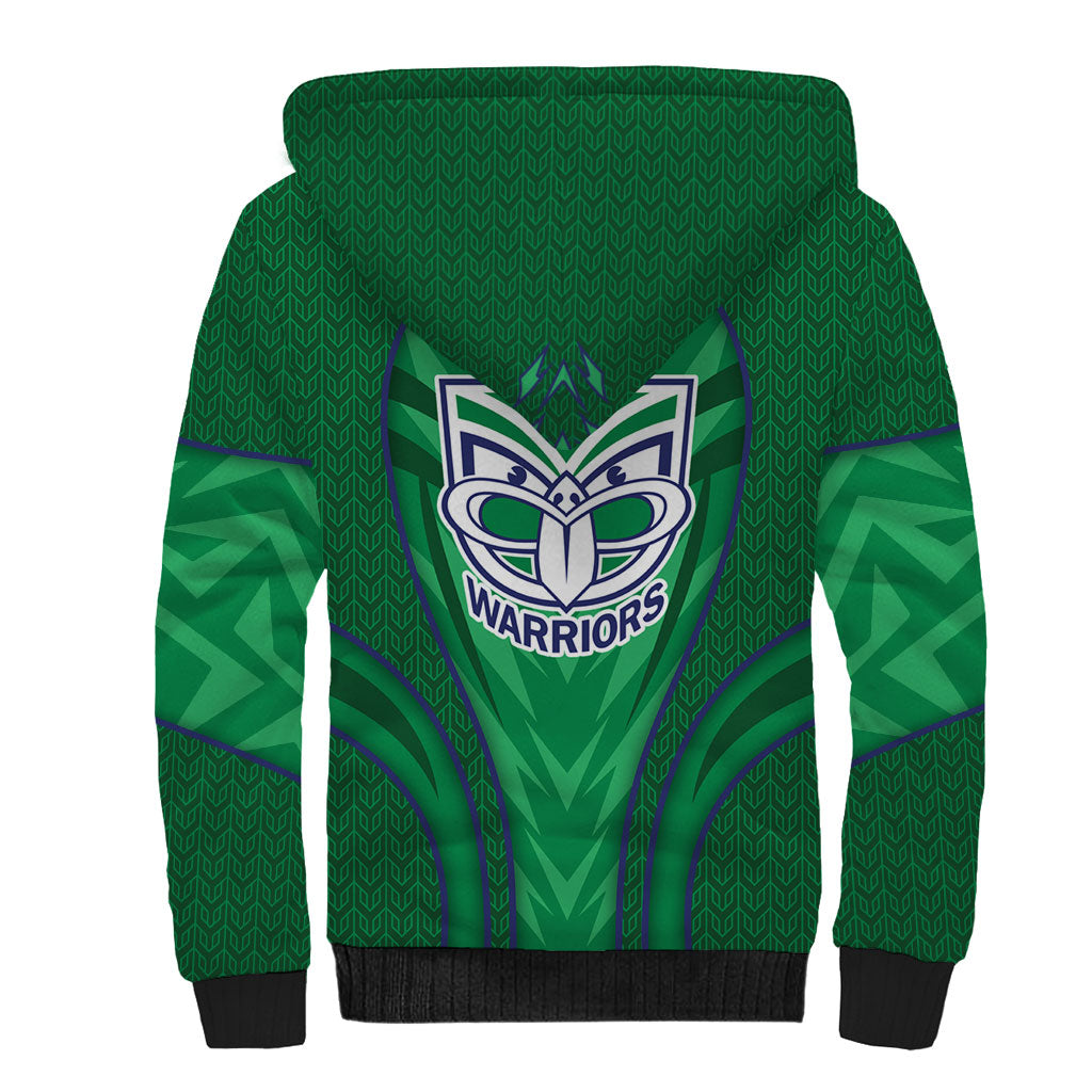 New Zealand Warriors Rugby Mascot Sherpa Hoodie Australian Rugby Culture - Tribal Inspired Warrior