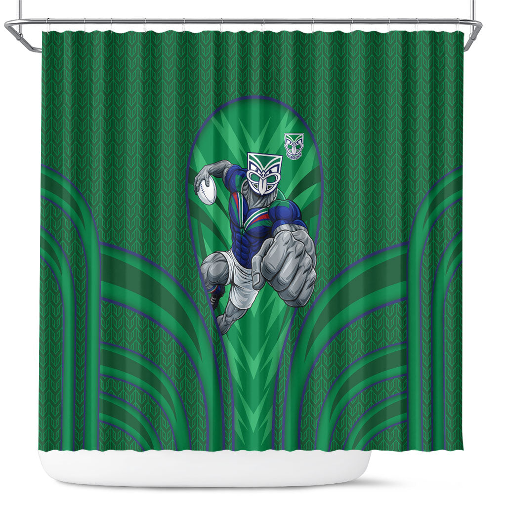 New Zealand Warriors Rugby Mascot Shower Curtain Australian Rugby Culture - Tribal Inspired Warrior