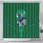 New Zealand Warriors Rugby Mascot Shower Curtain Australian Rugby Culture - Tribal Inspired Warrior