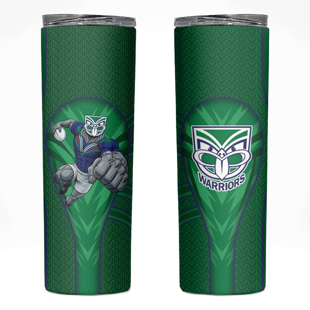 New Zealand Warriors Rugby Mascot Skinny Tumbler Australian Rugby Culture - Tribal Inspired Warrior