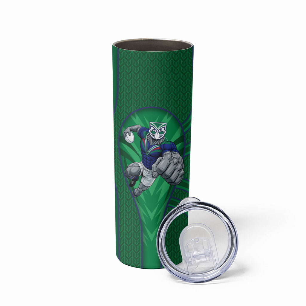New Zealand Warriors Rugby Mascot Skinny Tumbler Australian Rugby Culture - Tribal Inspired Warrior