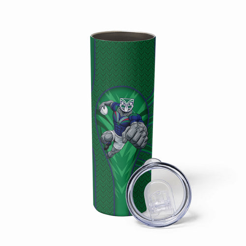 New Zealand Warriors Rugby Mascot Skinny Tumbler Australian Rugby Culture - Tribal Inspired Warrior