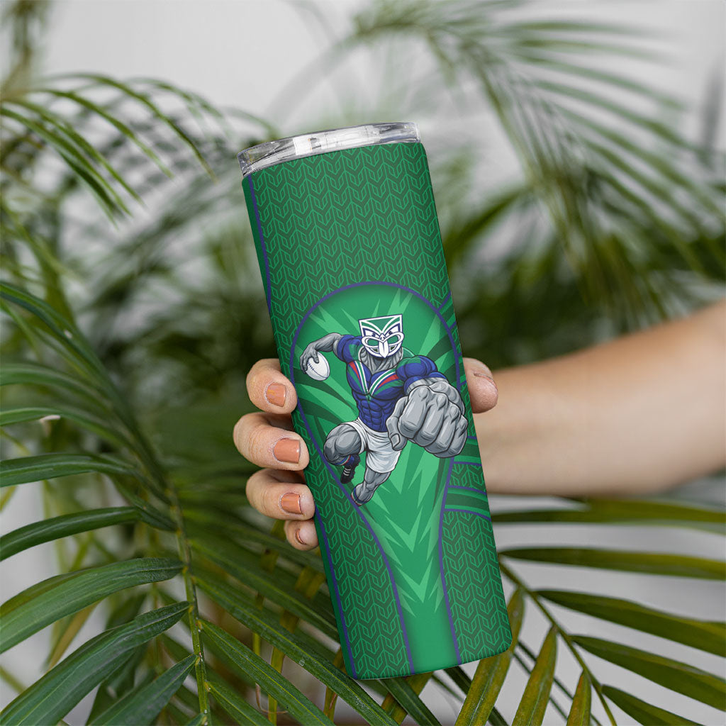 New Zealand Warriors Rugby Mascot Skinny Tumbler Australian Rugby Culture - Tribal Inspired Warrior