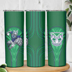 New Zealand Warriors Rugby Mascot Skinny Tumbler Australian Rugby Culture - Tribal Inspired Warrior