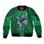 New Zealand Warriors Rugby Mascot Sleeve Zip Bomber Jacket Australian Rugby Culture - Tribal Inspired Warrior