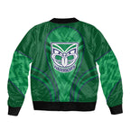 New Zealand Warriors Rugby Mascot Sleeve Zip Bomber Jacket Australian Rugby Culture - Tribal Inspired Warrior
