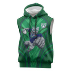 New Zealand Warriors Rugby Mascot Sleeveless Hoodie Australian Rugby Culture - Tribal Inspired Warrior