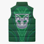 New Zealand Warriors Rugby Mascot Sleeveless Puffer Jacket Australian Rugby Culture - Tribal Inspired Warrior