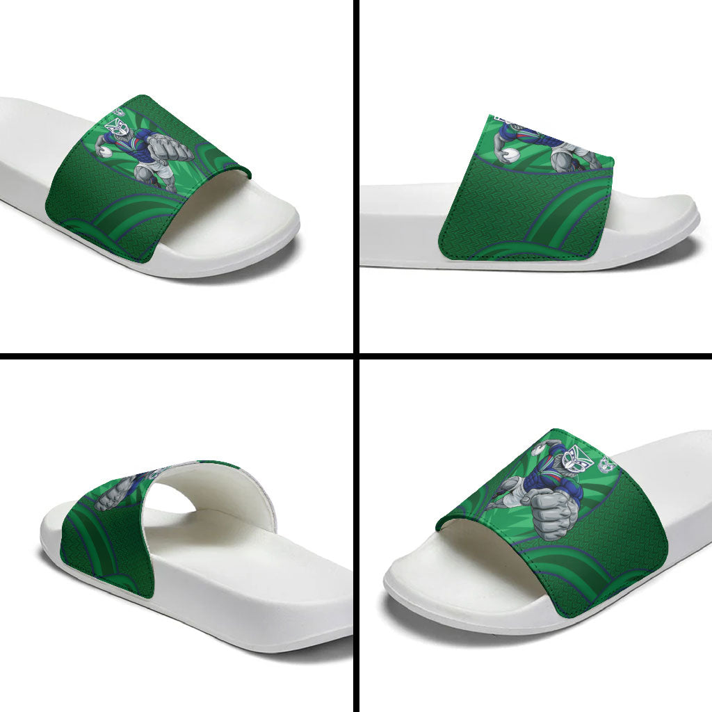New Zealand Warriors Rugby Mascot Slide Sandals Australian Rugby Culture - Tribal Inspired Warrior