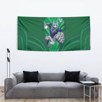 New Zealand Warriors Rugby Mascot Tapestry Australian Rugby Culture - Tribal Inspired Warrior
