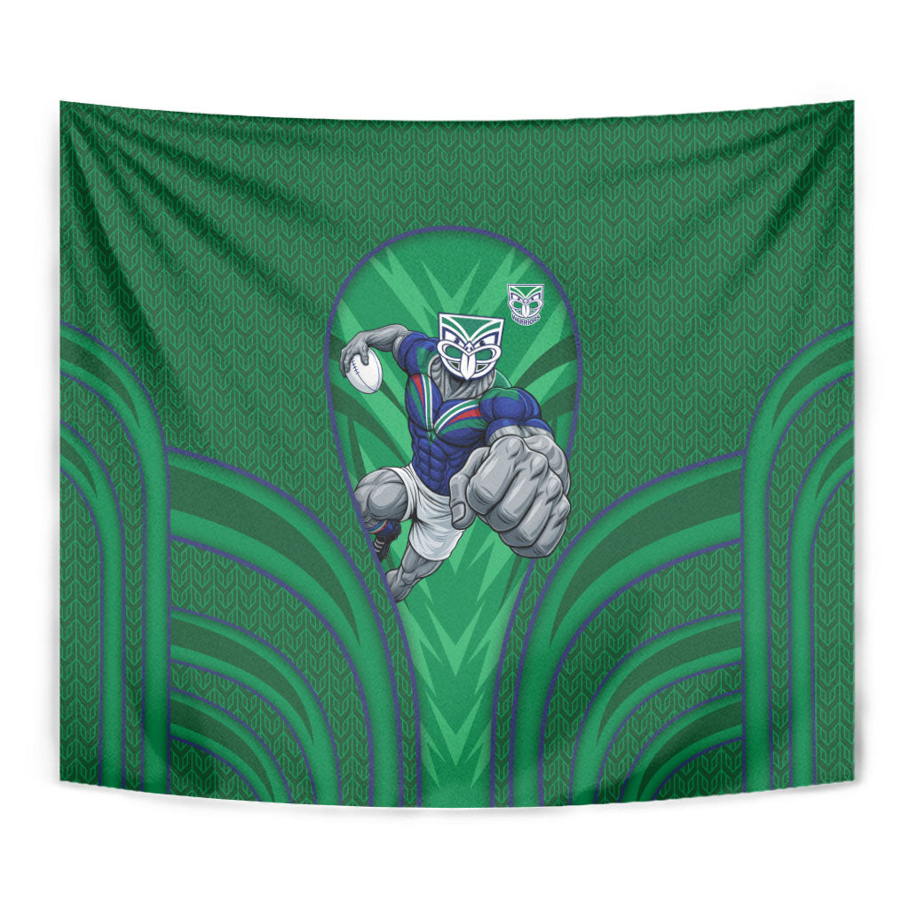 New Zealand Warriors Rugby Mascot Tapestry Australian Rugby Culture - Tribal Inspired Warrior