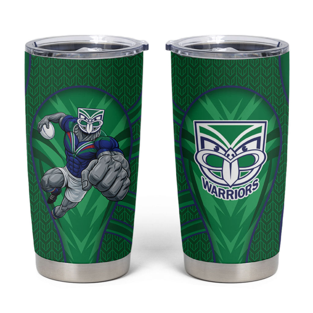 New Zealand Warriors Rugby Mascot Tumbler Cup Australian Rugby Culture - Tribal Inspired Warrior