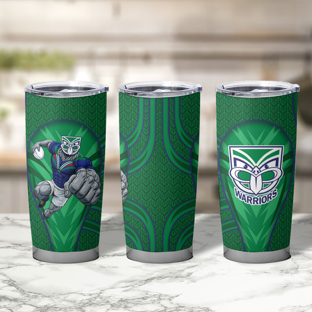 New Zealand Warriors Rugby Mascot Tumbler Cup Australian Rugby Culture - Tribal Inspired Warrior