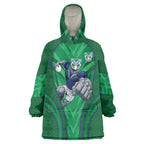 New Zealand Warriors Rugby Mascot Wearable Blanket Hoodie Australian Rugby Culture - Tribal Inspired Warrior