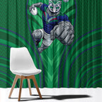 New Zealand Warriors Rugby Mascot Window Curtain Australian Rugby Culture - Tribal Inspired Warrior