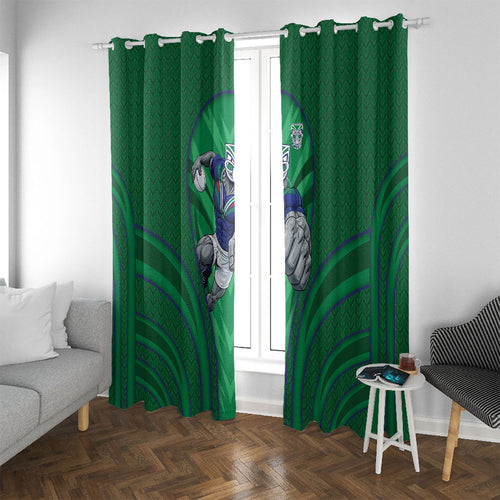 New Zealand Warriors Rugby Mascot Window Curtain Australian Rugby Culture - Tribal Inspired Warrior