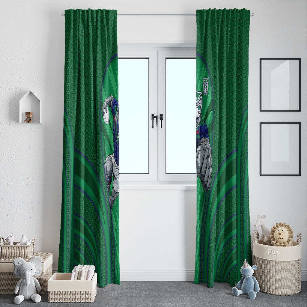 New Zealand Warriors Rugby Mascot Window Curtain Australian Rugby Culture - Tribal Inspired Warrior