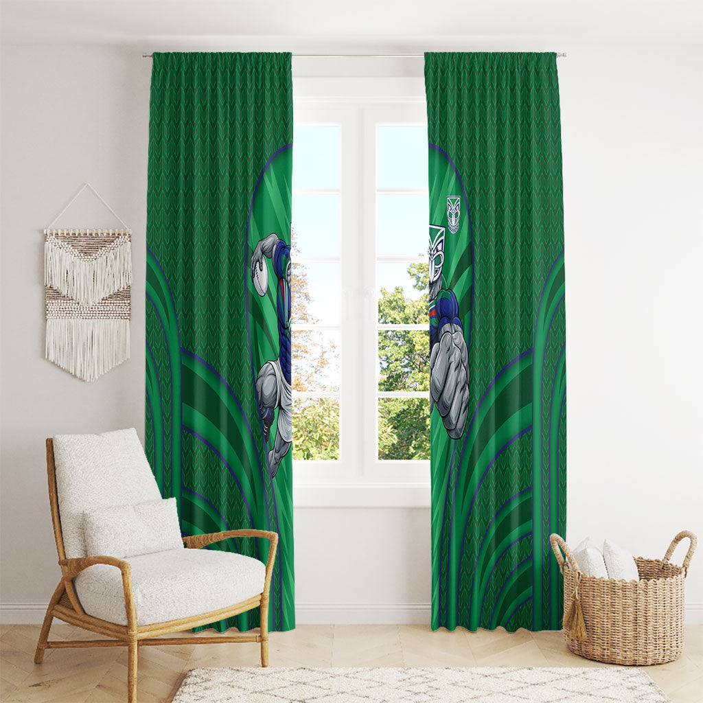 New Zealand Warriors Rugby Mascot Window Curtain Australian Rugby Culture - Tribal Inspired Warrior