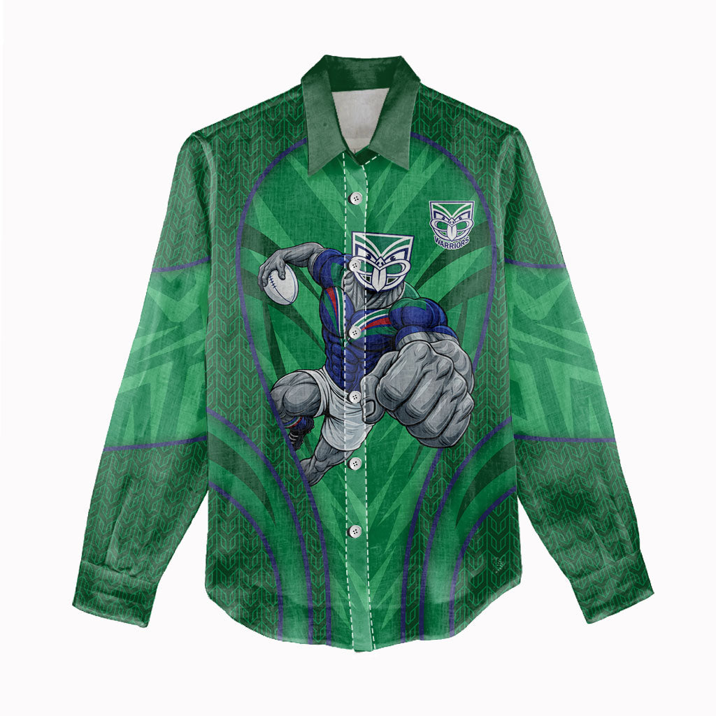 New Zealand Warriors Rugby Mascot Women Casual Shirt Australian Rugby Culture - Tribal Inspired Warrior