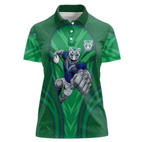 New Zealand Warriors Rugby Mascot Women Polo Shirt Australian Rugby Culture - Tribal Inspired Warrior