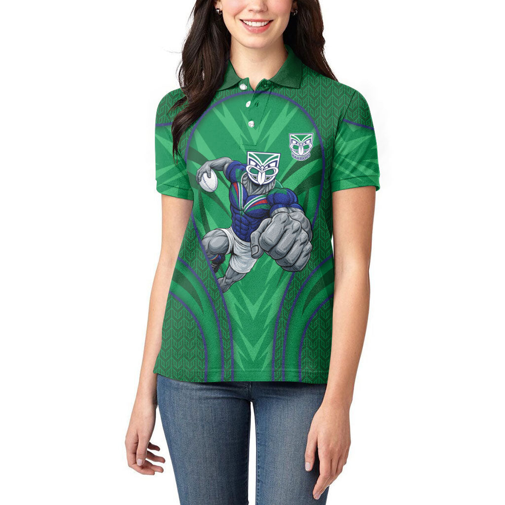 New Zealand Warriors Rugby Mascot Women Polo Shirt Australian Rugby Culture - Tribal Inspired Warrior