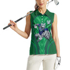 New Zealand Warriors Rugby Mascot Women Sleeveless Polo Shirt Australian Rugby Culture - Tribal Inspired Warrior