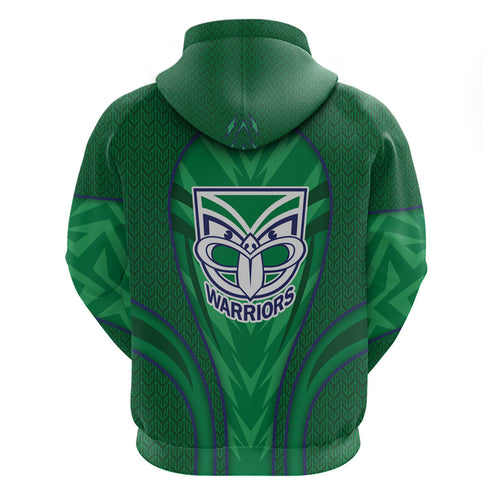 New Zealand Warriors Rugby Mascot Zip Hoodie Australian Rugby Culture - Tribal Inspired Warrior
