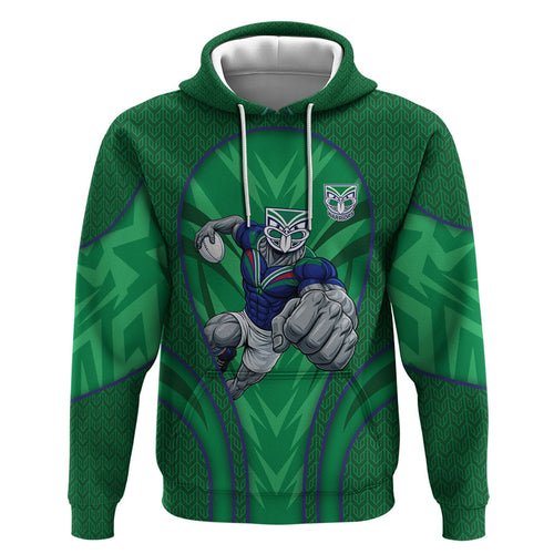 New Zealand Warriors Rugby Mascot Zip Hoodie Australian Rugby Culture - Tribal Inspired Warrior