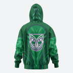 New Zealand Warriors Rugby Mascot Zip Hoodie Australian Rugby Culture - Tribal Inspired Warrior