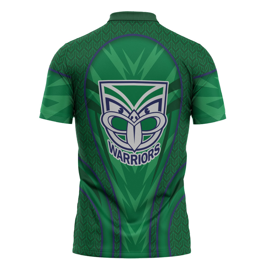 New Zealand Warriors Rugby Mascot Zipper Polo Shirt Australian Rugby Culture - Tribal Inspired Warrior