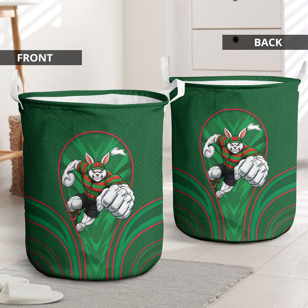 South Sydney Rabbitohs Rugby Mascot Laundry Basket Australian Rugby Culture - Tribal Inspired Bunny