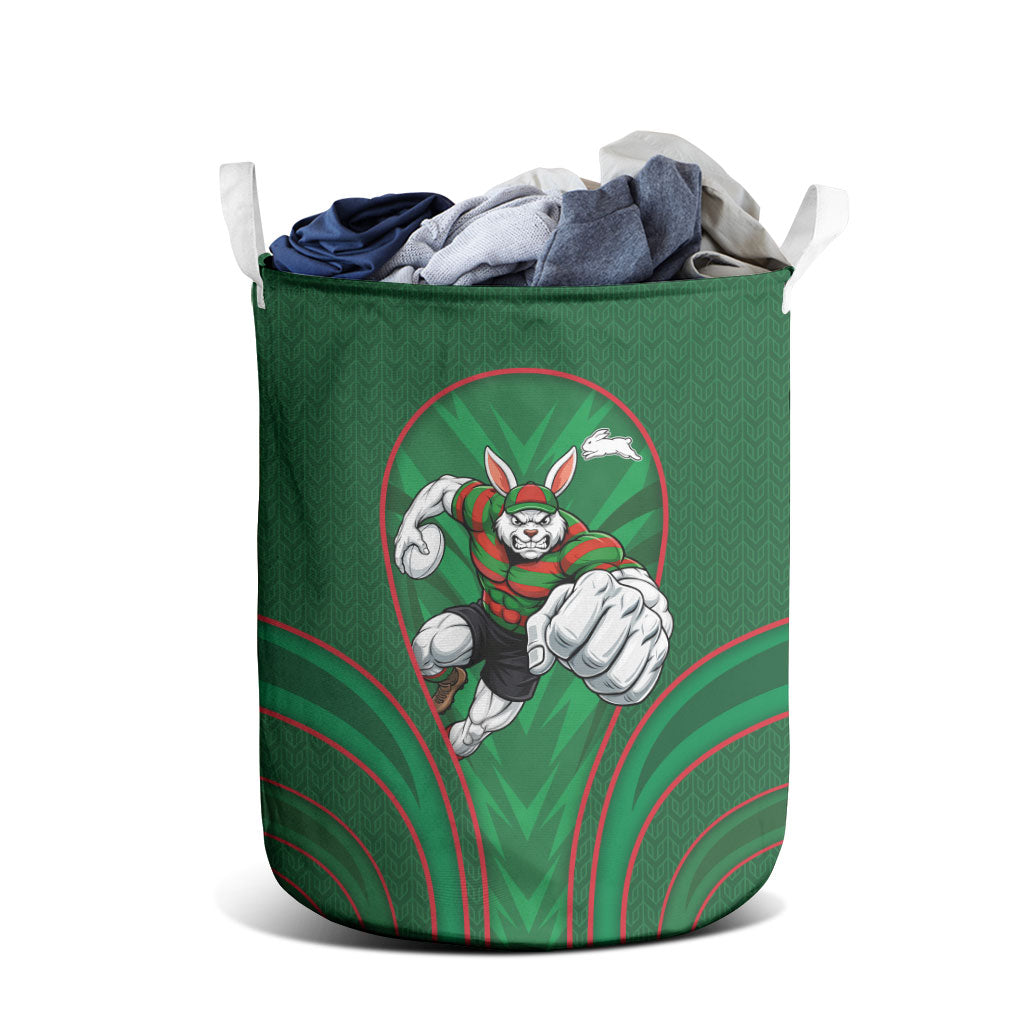 South Sydney Rabbitohs Rugby Mascot Laundry Basket Australian Rugby Culture - Tribal Inspired Bunny