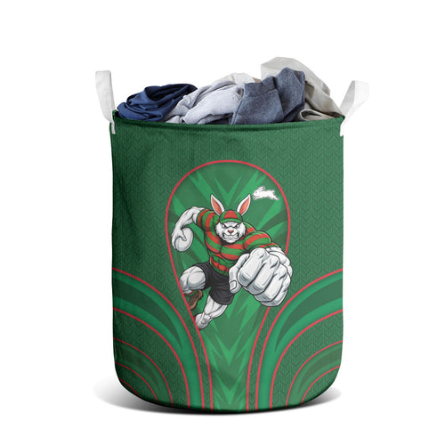 South Sydney Rabbitohs Rugby Mascot Laundry Basket Australian Rugby Culture - Tribal Inspired Bunny
