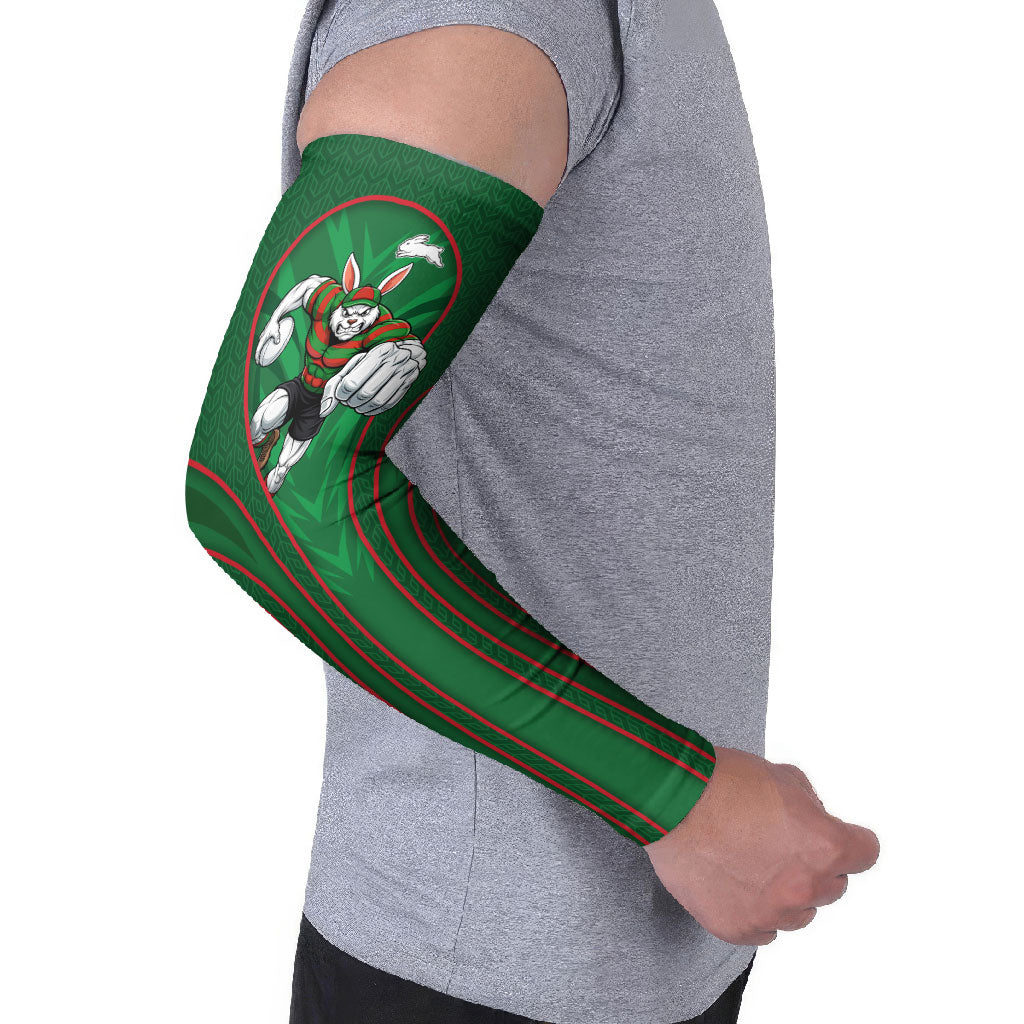 South Sydney Rabbitohs Rugby Mascot Arm Sleeves Australian Rugby Culture - Tribal Inspired Bunny
