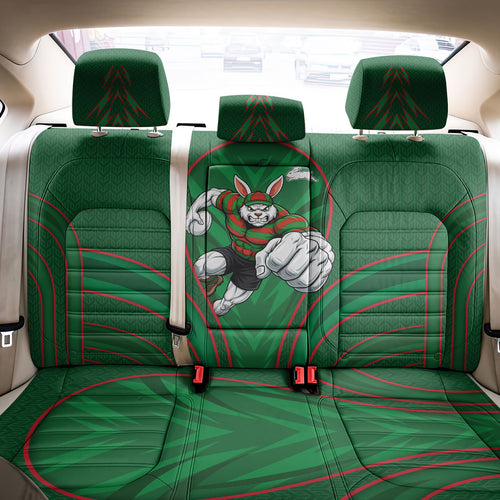 South Sydney Rabbitohs Rugby Mascot Back Car Seat Cover Australian Rugby Culture - Tribal Inspired Bunny