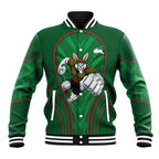 South Sydney Rabbitohs Rugby Mascot Baseball Jacket Australian Rugby Culture - Tribal Inspired Bunny