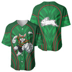 South Sydney Rabbitohs Rugby Mascot Baseball Jersey Australian Rugby Culture - Tribal Inspired Bunny
