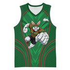 South Sydney Rabbitohs Rugby Mascot Basketball Jersey Australian Rugby Culture - Tribal Inspired Bunny