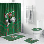 South Sydney Rabbitohs Rugby Mascot Bathroom Set Australian Rugby Culture - Tribal Inspired Bunny
