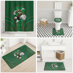 South Sydney Rabbitohs Rugby Mascot Bathroom Set Australian Rugby Culture - Tribal Inspired Bunny
