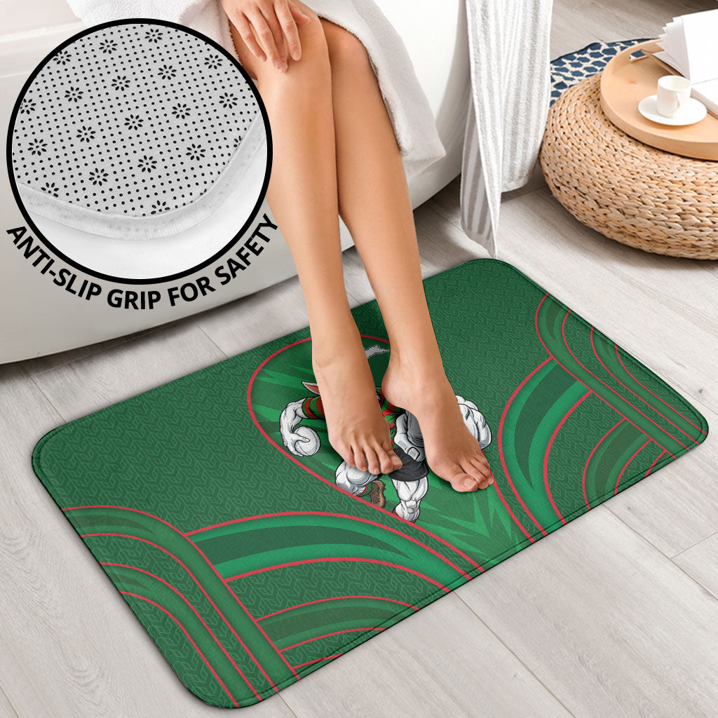 South Sydney Rabbitohs Rugby Mascot Bathroom Set Australian Rugby Culture - Tribal Inspired Bunny