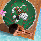 South Sydney Rabbitohs Rugby Mascot Beach Blanket Australian Rugby Culture - Tribal Inspired Bunny