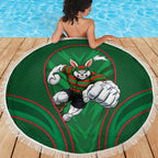 South Sydney Rabbitohs Rugby Mascot Beach Blanket Australian Rugby Culture - Tribal Inspired Bunny