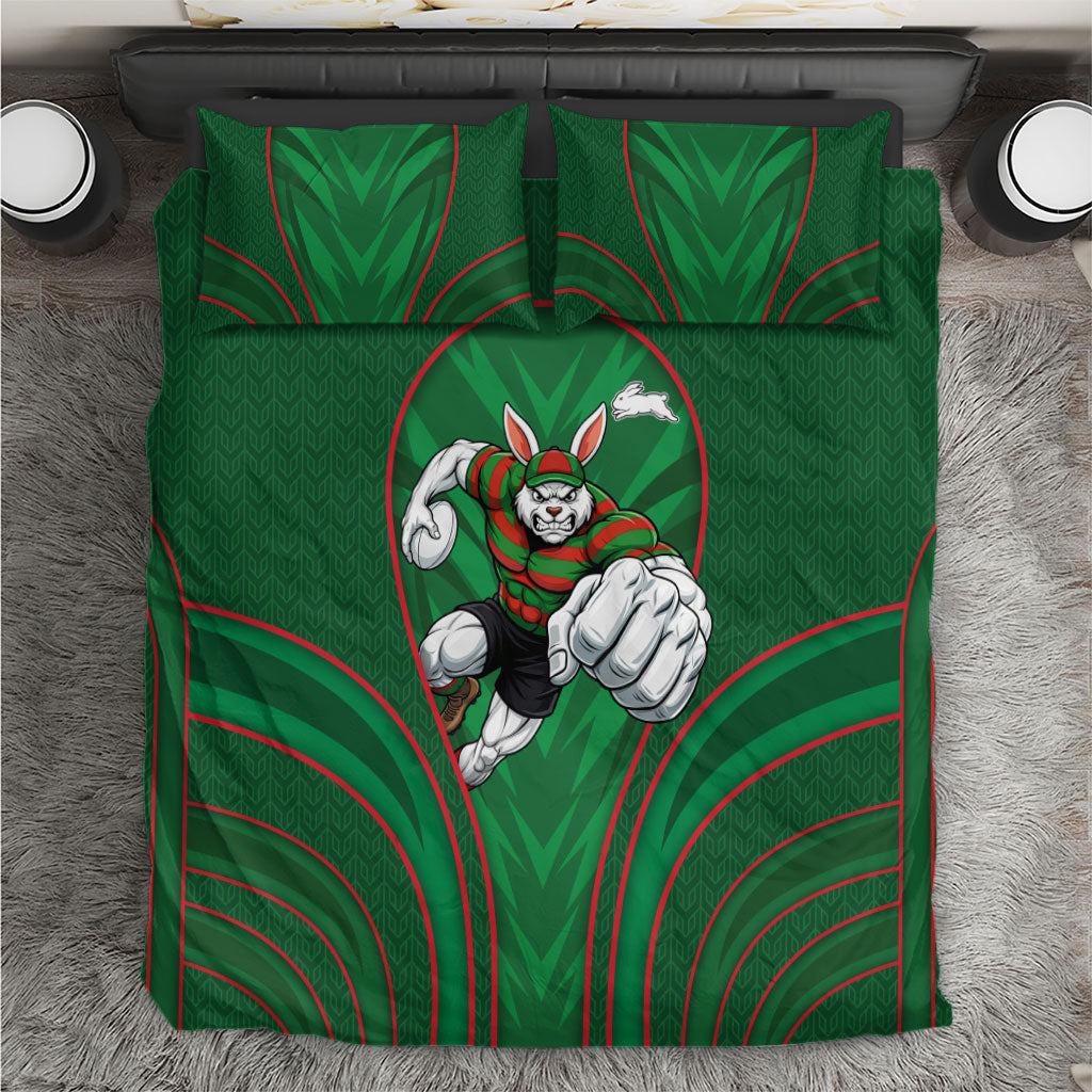 South Sydney Rabbitohs Rugby Mascot Bedding Set Australian Rugby Culture - Tribal Inspired Bunny