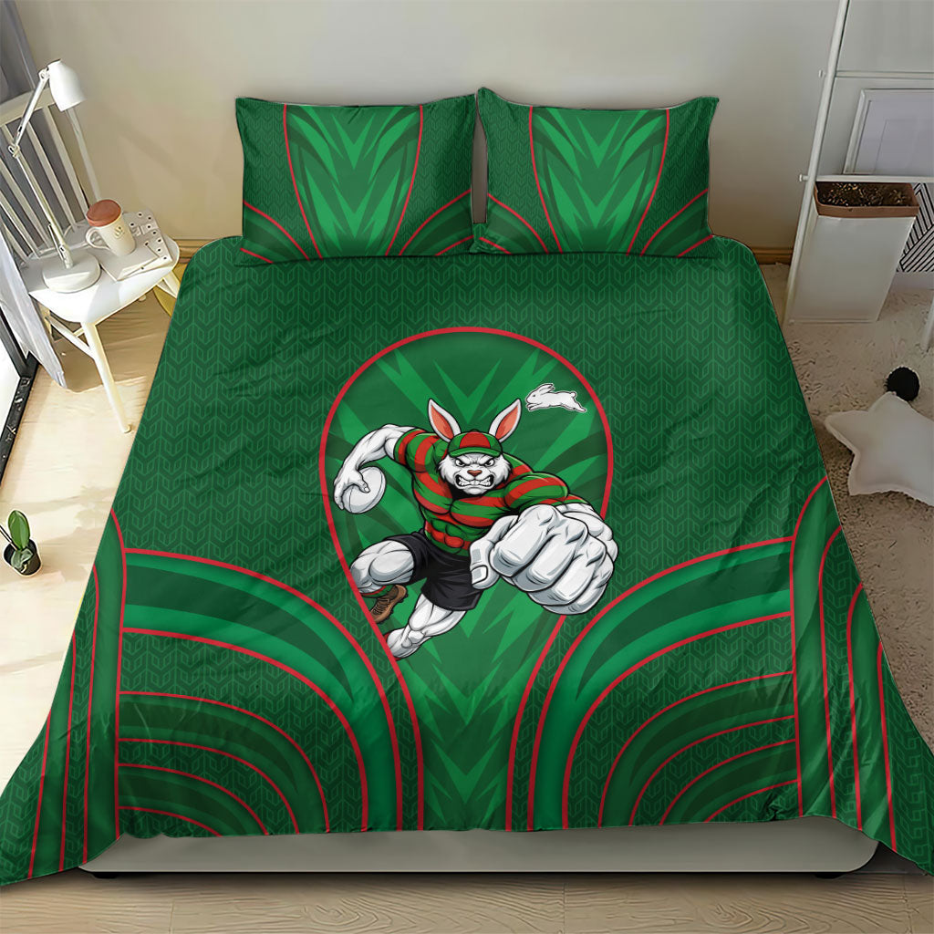 South Sydney Rabbitohs Rugby Mascot Bedding Set Australian Rugby Culture - Tribal Inspired Bunny
