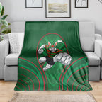 South Sydney Rabbitohs Rugby Mascot Blanket Australian Rugby Culture - Tribal Inspired Bunny