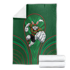 South Sydney Rabbitohs Rugby Mascot Blanket Australian Rugby Culture - Tribal Inspired Bunny