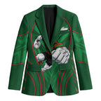 South Sydney Rabbitohs Rugby Mascot Blazer Australian Rugby Culture - Tribal Inspired Bunny
